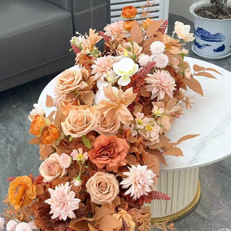 Table Runner - 2M 럭셔리 5D 오렌지 카라멜 가을