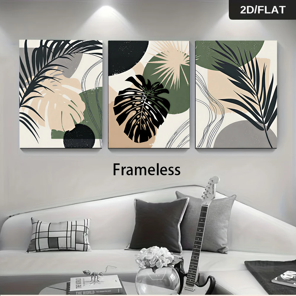 Abstract Canvas Set - 다양한 크기로 제공되는 3점 세트의 액자