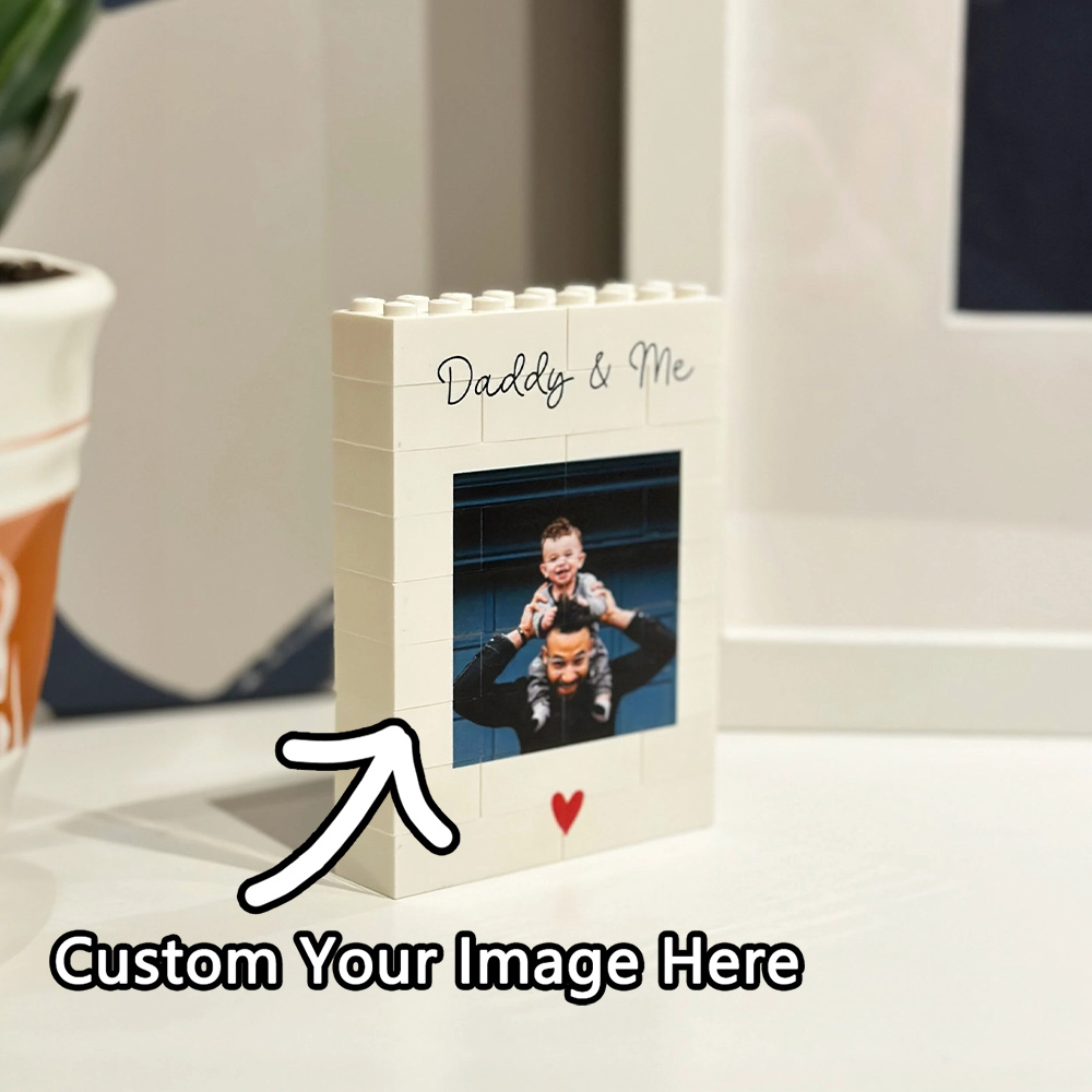 Picture Frame - 맞춤형 아빠와 나 블록 사진 선물,