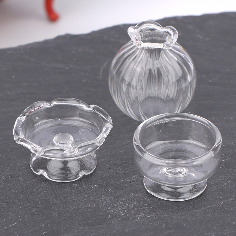 1:12 인형집 미니어처 유리 꽃병 디저트 컵 와인 병 - Vase Decor 리뷰 및 가격