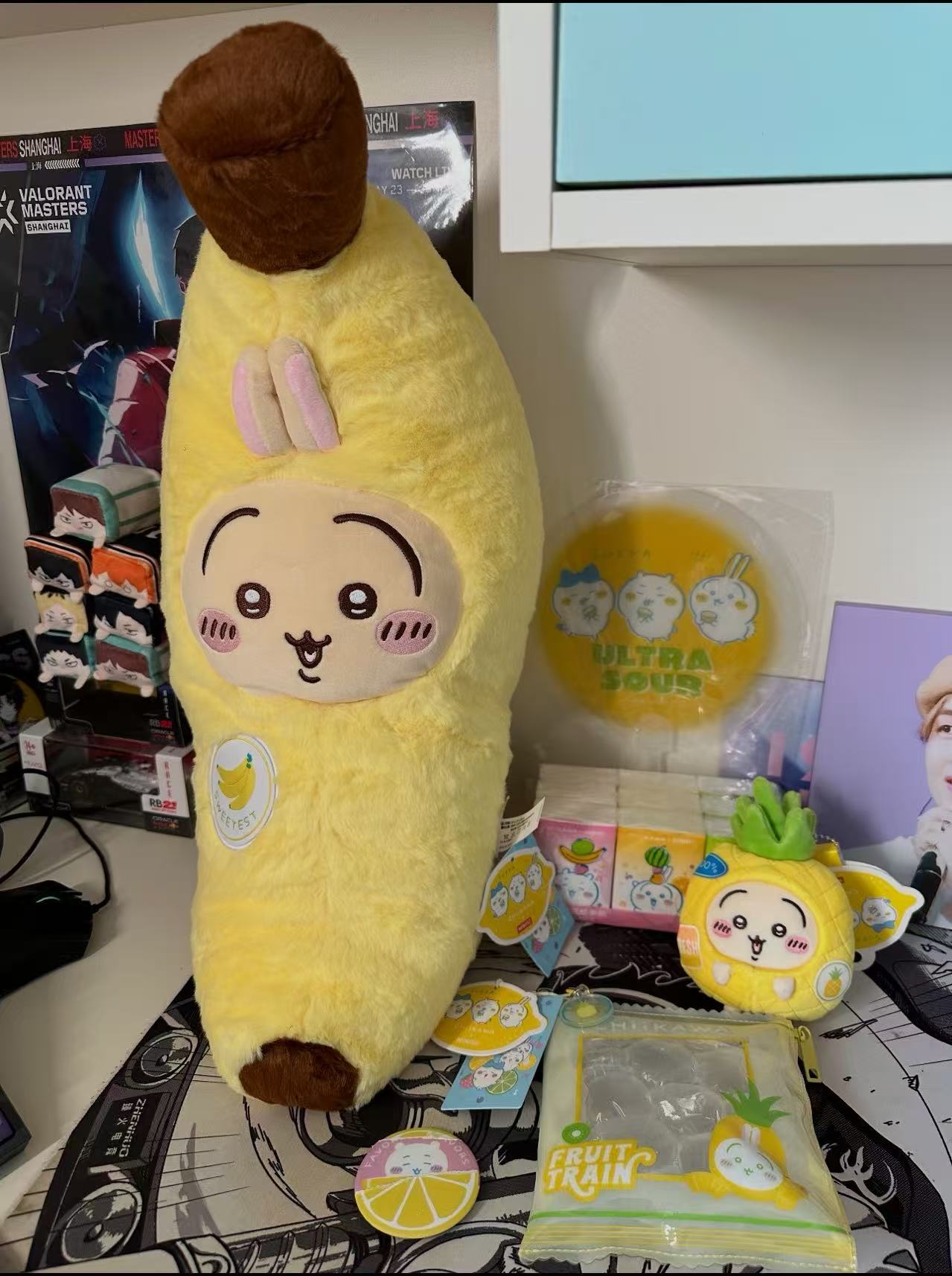 인기 있는 치이카와 과일 바나나 모양 쿠션, 우사기 인 - Throw Pillow 리뷰 및 가격