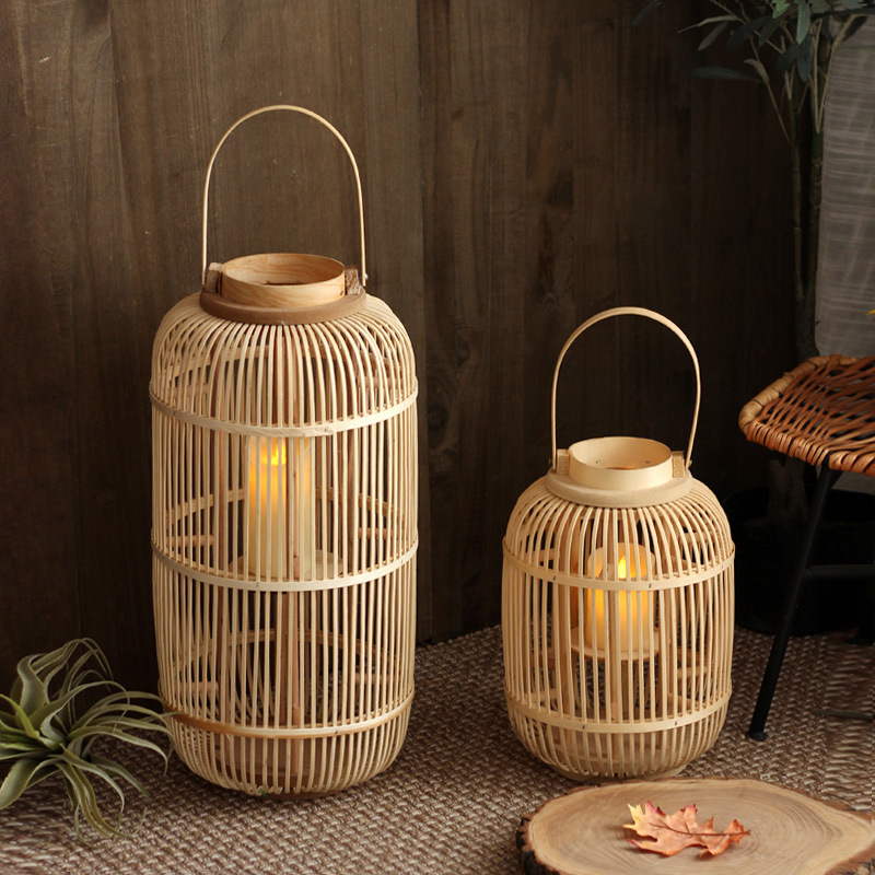 수공예 대나무 풍등, 바닥에 놓는 캔들 홀더, 다실,  - Candle Holder Decor 리뷰 및 가격