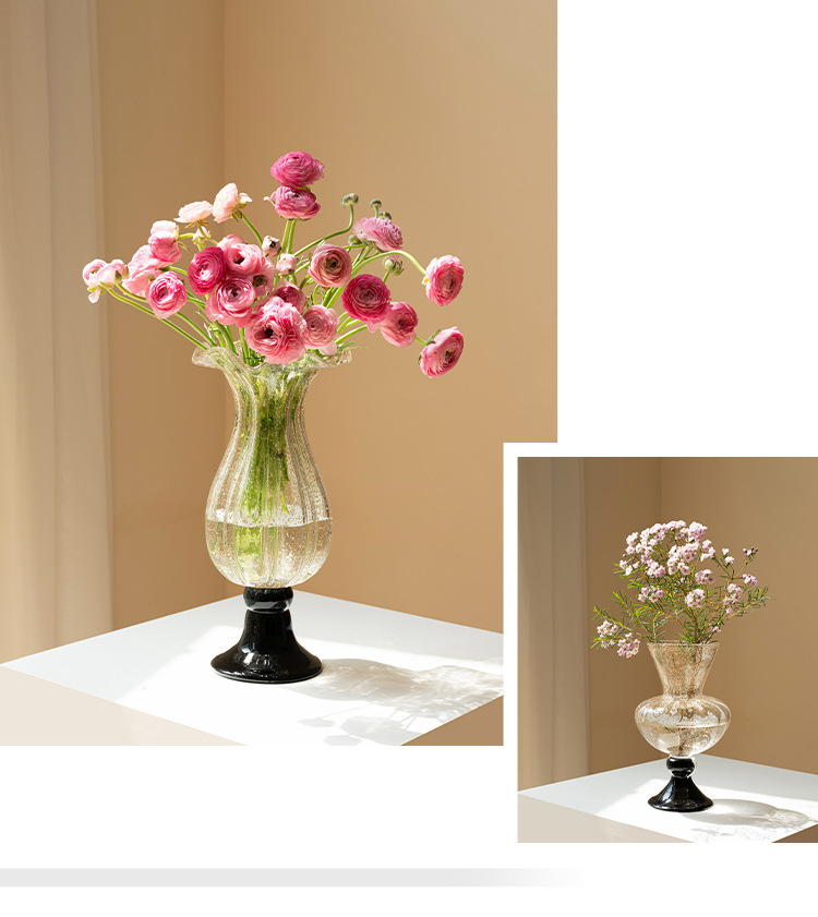 프랑스 고대 유리 꽃병 장식품, 거실 꽃꽂이, 고급스러 - Vase Decor 리뷰 및 가격