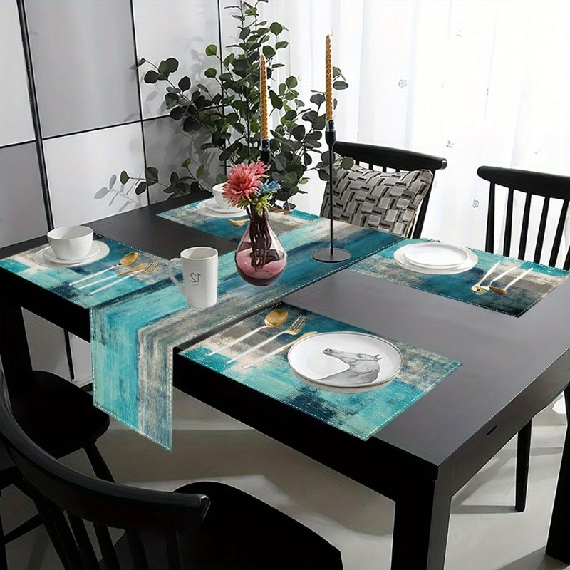 VIKAMA Morandi 추상 잉크 테이블 러너 플레 - Table Runner 리뷰 및 가격