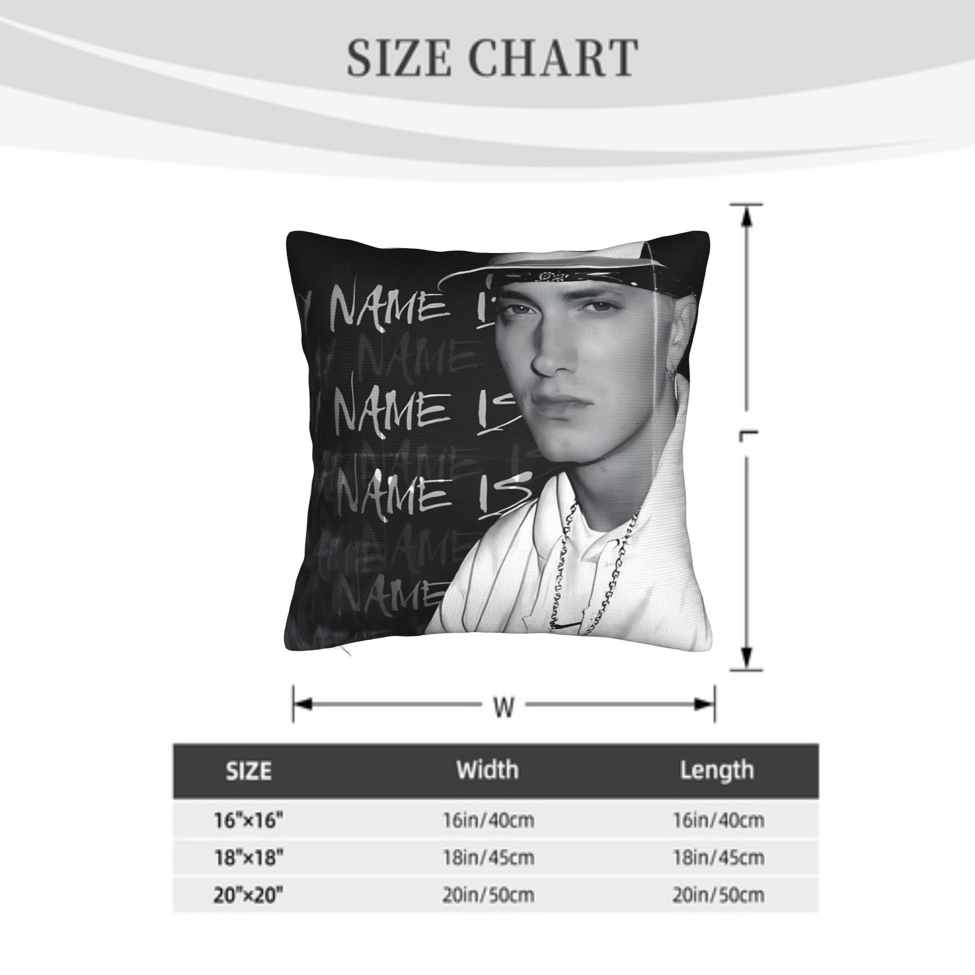 커스터마이징 가능한 에미넴 양면 프린트 쿠션 커버 세트 - Throw Pillow 리뷰 및 가격