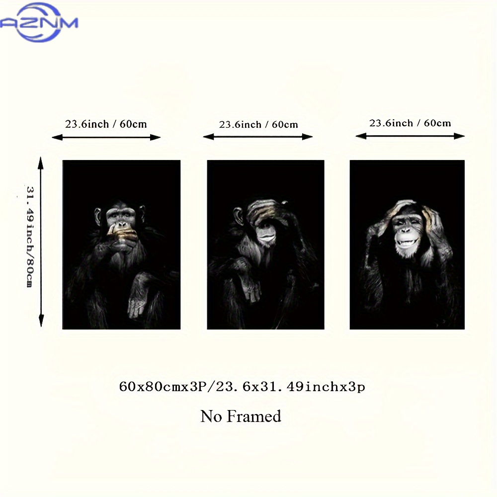 3개/세트 큰 사이즈 프레임 없는 레트로 흑백 인쇄 포 - Abstract Canvas Set 리뷰 및 가격